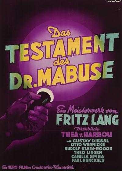 تصویر فیلم وصیت نامه دکتر مابوزه The Testament of Dr. Mabuse 1933