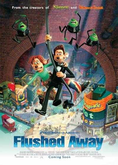 تصویر انیمیشن بر آب رفته Flushed Away 2006